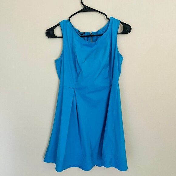 Lafayette 148 Teal Fit and Flare Mini Dress SZ 6 - Picture 1 of 7